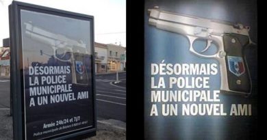 Affiches sur la police municipale à Béziers