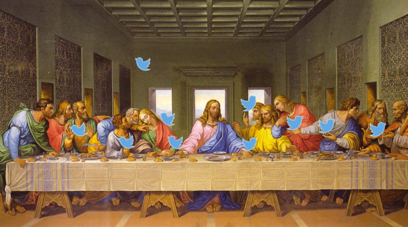 La Cène (Leonard de Vinci) qui tweete