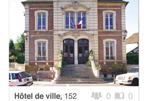 Capture écran d'une mairie sur le site de Tinder