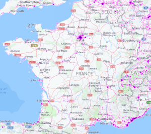 Source : Fractl sur CartoDb : les destinations touristiques les plus “instagrammées” en 2014.