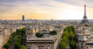 Vue de Paris sur la Tour Eiffel et la tour Montparnasse