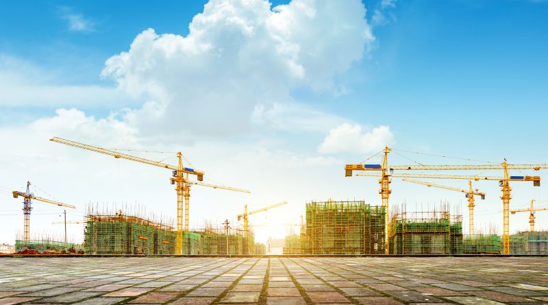 Photo représentant la construction d'un quartier