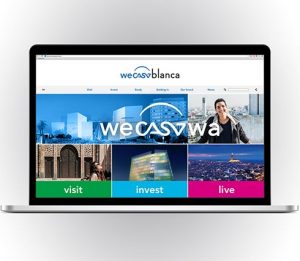 ecran d'ordinateur affichant le site de wecasablanca